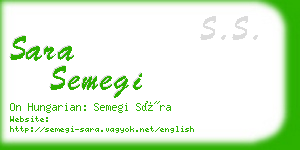 sara semegi business card